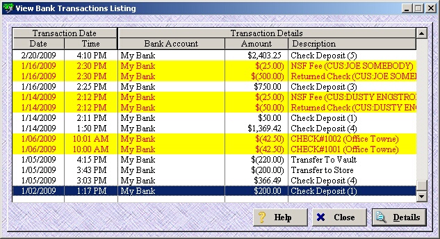 bank transactions 1